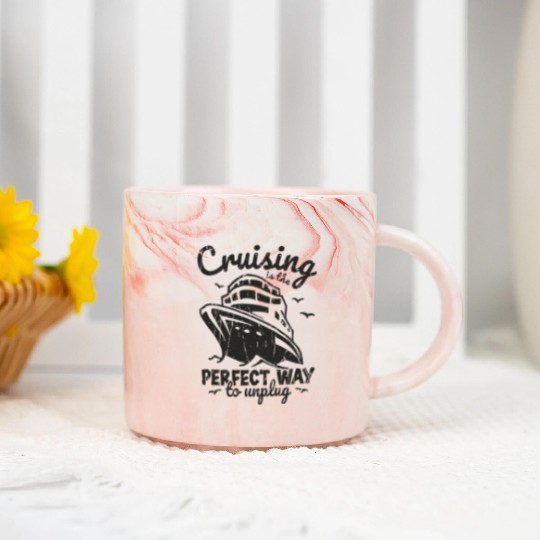 Cruising is the perfect way to unplug - Cruise Marble Mugs