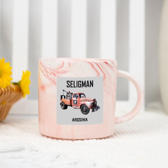 Old car city of Seligman in Arizonna, US Route 66 Marble Mugs