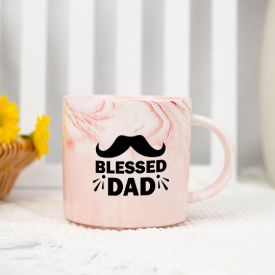 Blessed dad 3 Marble Mugs