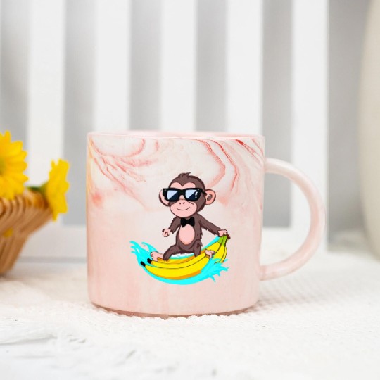 Funky Monkey Business Marble Mugs