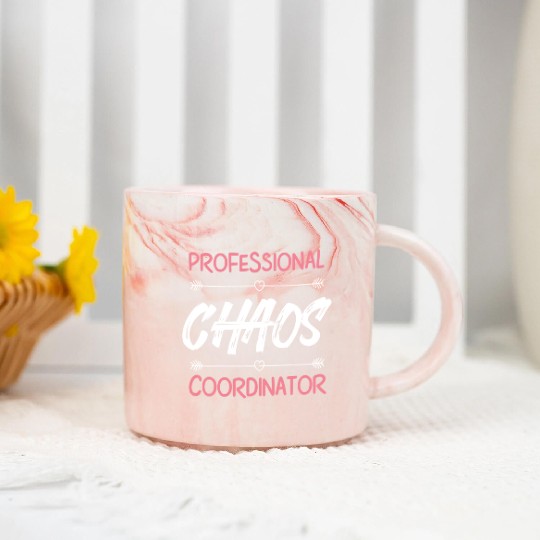 Funny Chaos Coordinator Mom Teacher Parenting Gift Marble Mugs