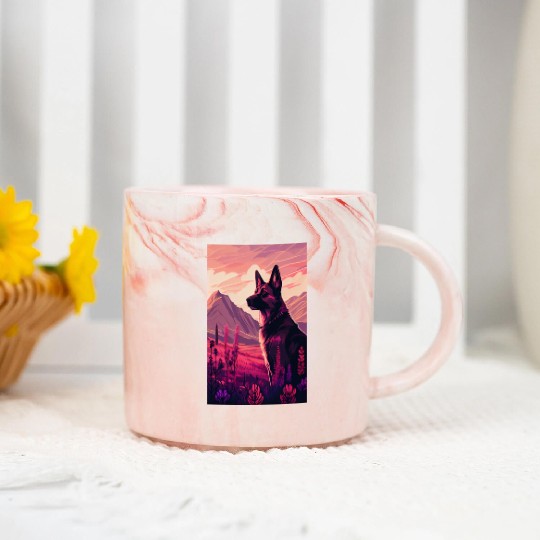 Belgian Malinois Nature Marble Mugs