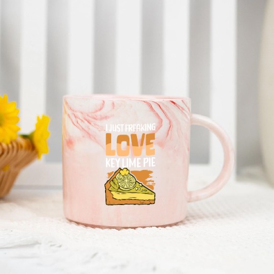 Pies Lover Love Key Lime Pie Marble Mugs