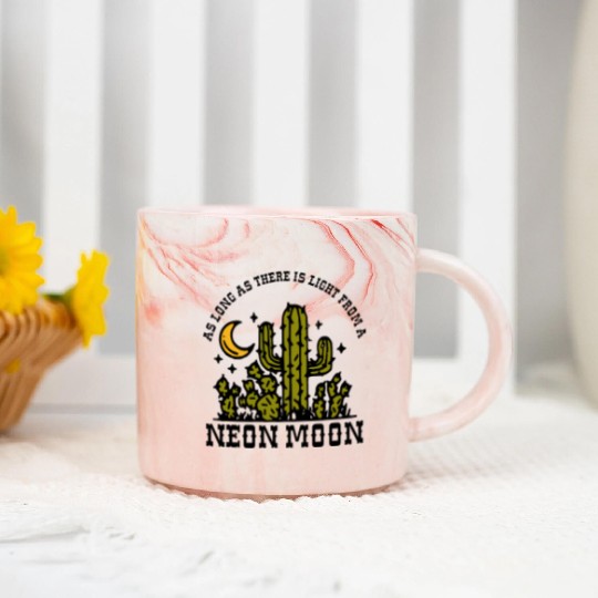 AS LONG AS THERE IS LIGHT FROM A NEON MOON Marble Mugs