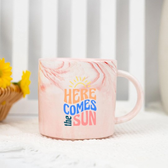 Here comes the sun Marble Mugs