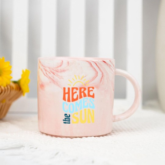 Here comes the sun Marble Mugs