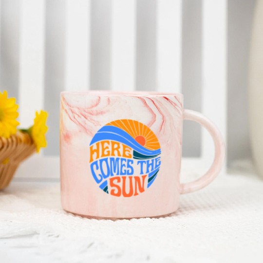 Here comes the sun Marble Mugs