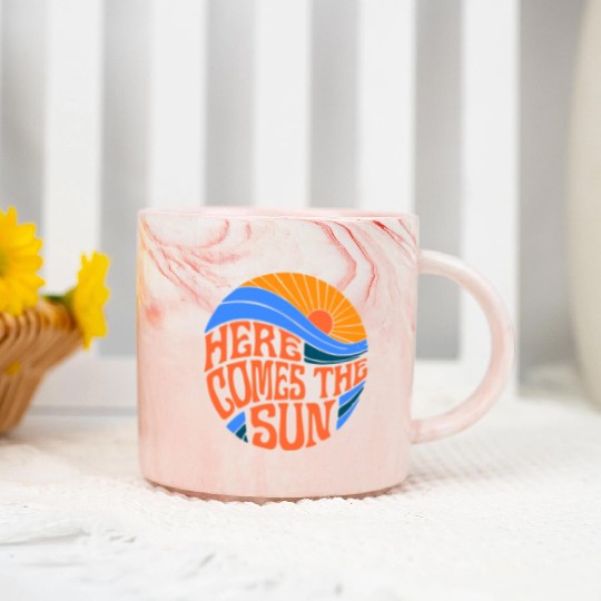 here comes the sun Marble Mugs