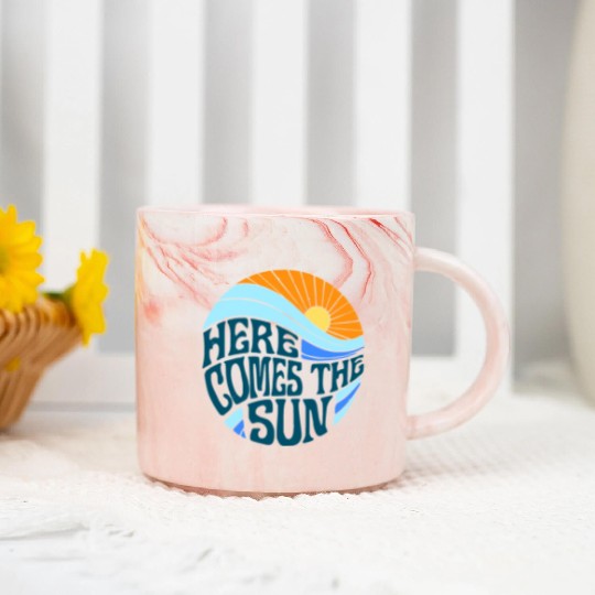 Here comes the sun Marble Mugs