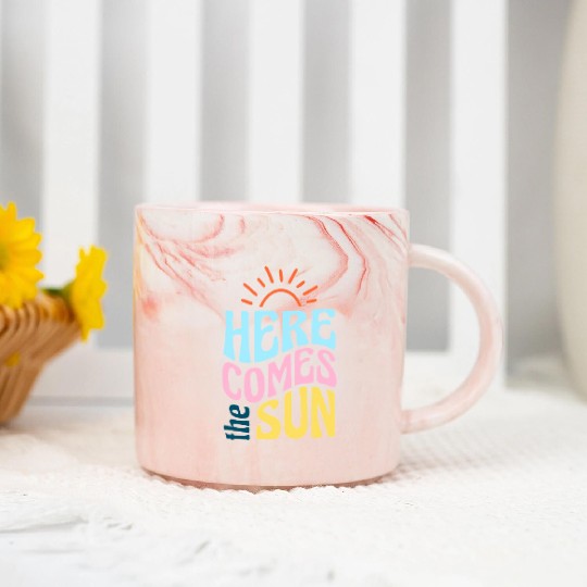 Here comes the sun Marble Mugs
