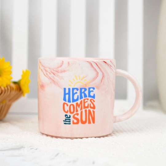 Here comes the sun Marble Mugs
