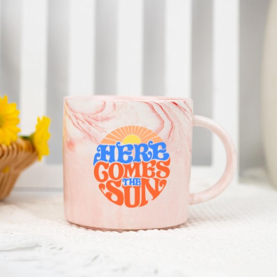 Here comes the sun Marble Mugs