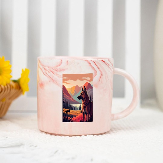 Belgian Malinois Nature Marble Mugs
