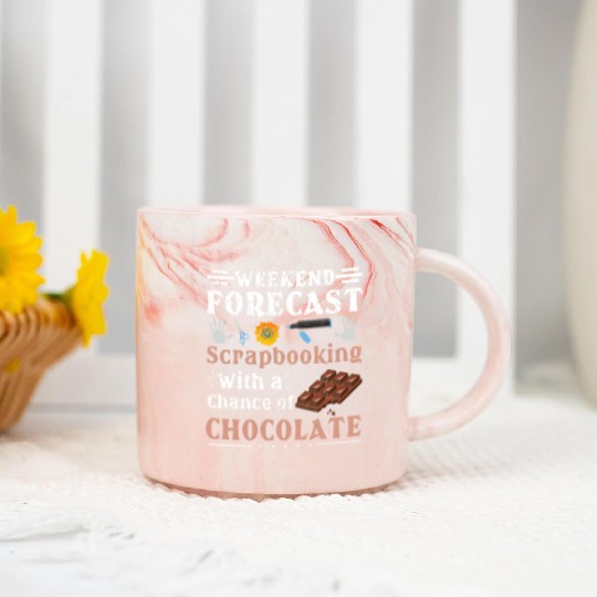 Scrapbooker Gift Weekend Forecast Scrapbooking Marble Mugs