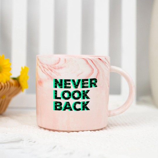 Never Look Back Marble Mugs