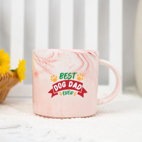 Best Dog Dad Ever- Father's Day Marble Mugs
