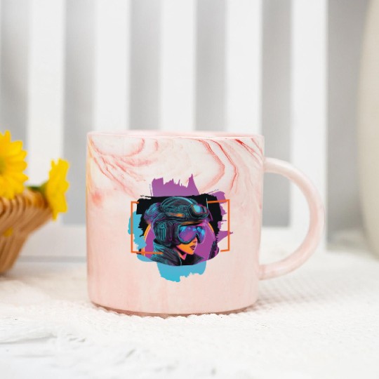 cyberpunk III Marble Mugs