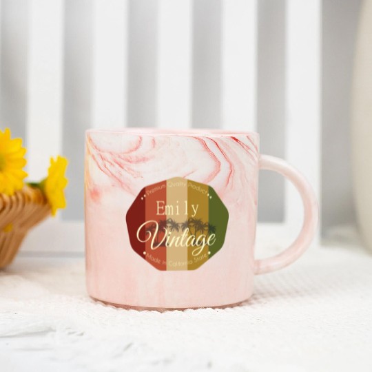 Emily Vintage Design Marble Mugs