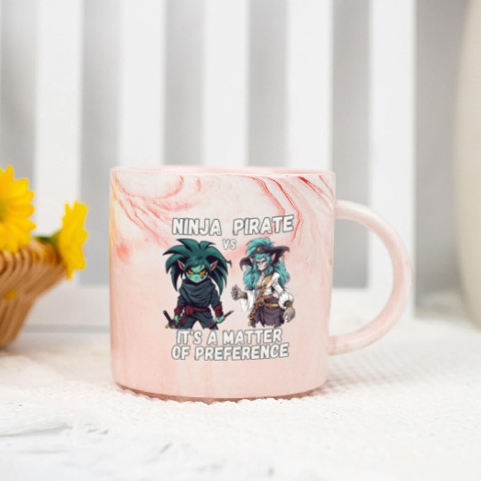 Ninja vs Pirate, Preference Marble Mugs