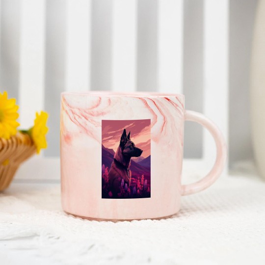 Belgian Malinois Nature Marble Mugs