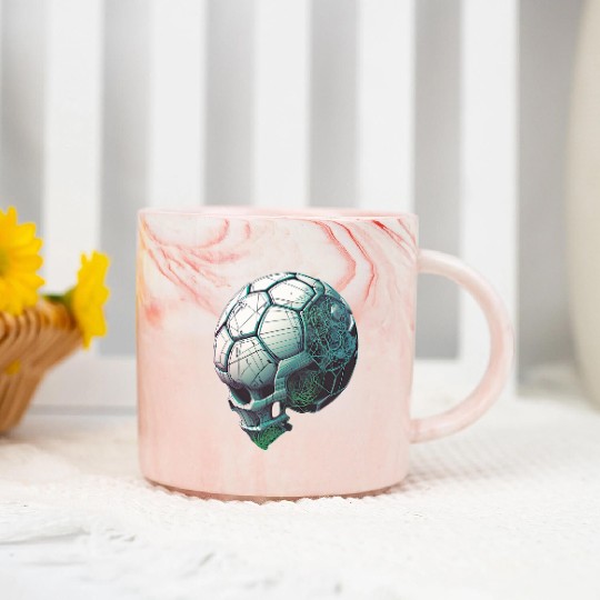 Cyber Skull Kicker Marble Mugs