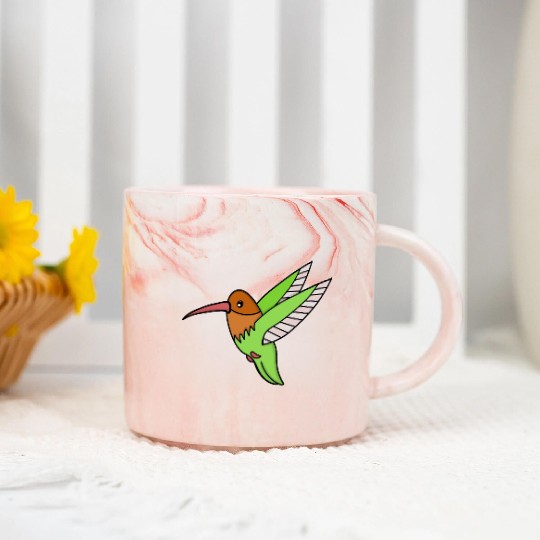 A Sweet Hummingbird Marble Mugs