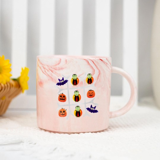 Tic Tac Toe Vampire Wins Marble Mugs