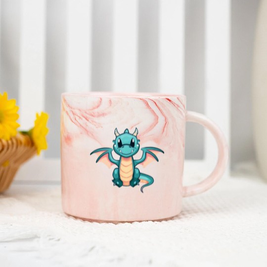 CUTE DRAGON Marble Mugs