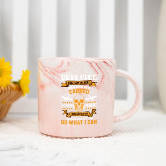 Proud Baggage Handler Saying Aircraft Ramp Agent Marble Mugs