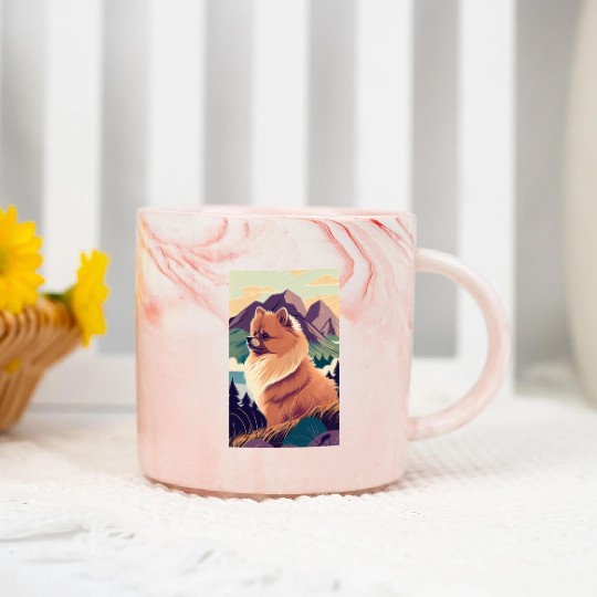 Pomeranian Nature Marble Mugs