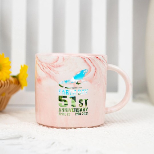 Earth Day 51st Anniversary April 22 Iguana Lover Marble Mugs