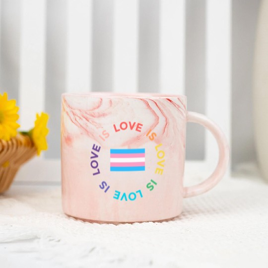 Love is Love Transgender Marble Mugs