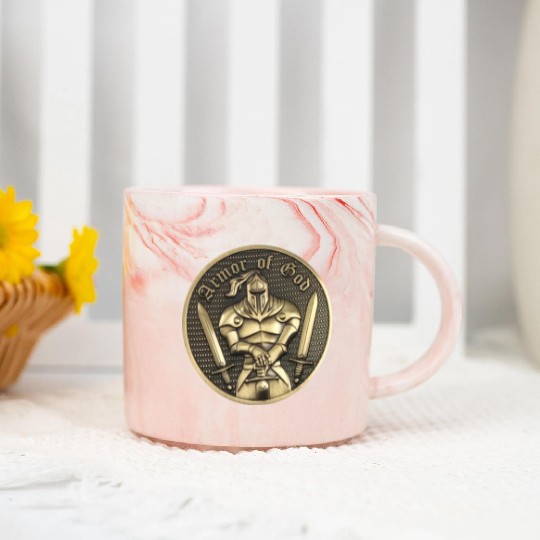 Armor of god christian knight Marble Mugs