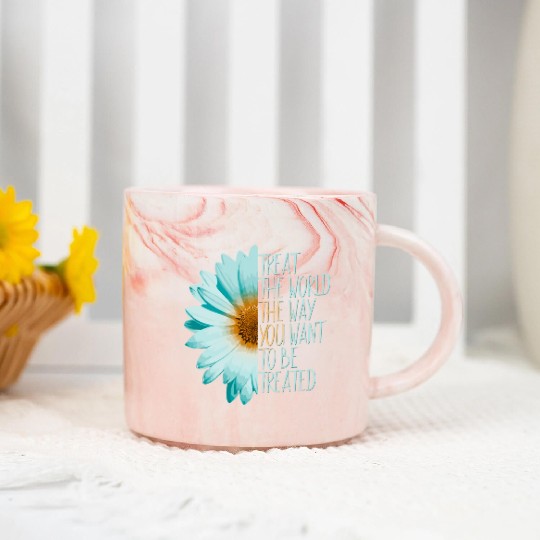 Be The Change Treat The World Marble Mugs