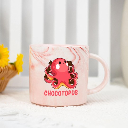 Chocotopus Octopus Funny Sweet Tooth Marble Mugs