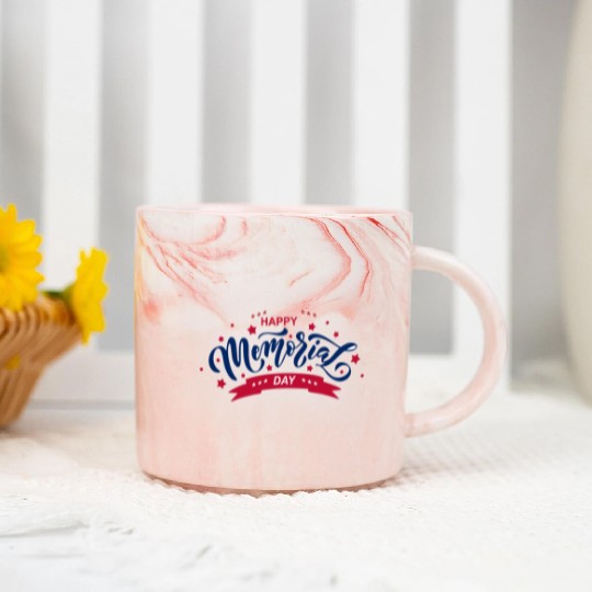 HAPPY MEMORIAL DAY Marble Mugs