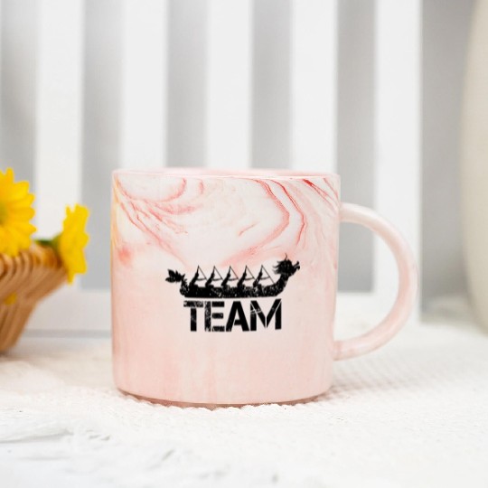 Dragon Boat Racing Team Graphic Design Marble Mugs