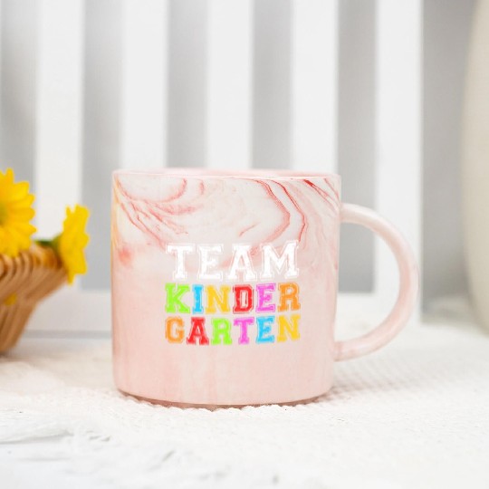 Team Kindergarten Teacher Graduation Marble Mugs
