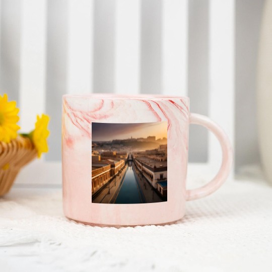 Fantasy pictures ,town Morocco ,city Rabat Marble Mugs