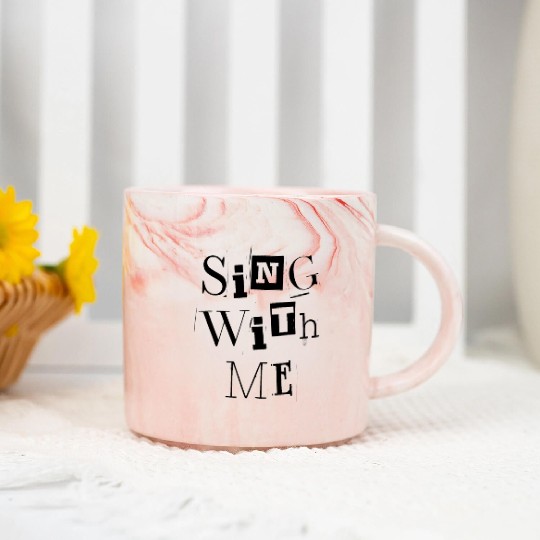 Sing with Me Drunken Hour Karaoke Time Choral Fun Marble Mugs
