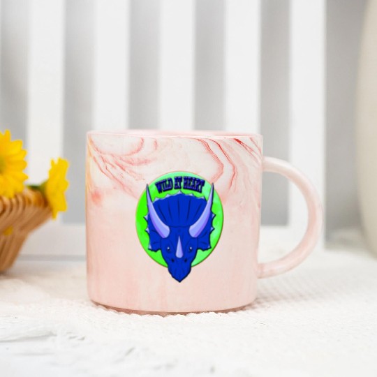 Wild At Heart- Triceratops Marble Mugs