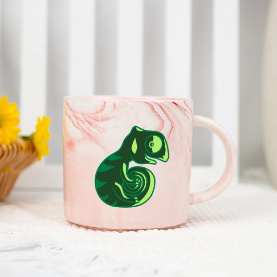 chameleon lizard bunny sweet Marble Mugs
