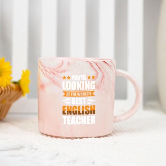 You'Re Looking At The World'S Best English Teacher Marble Mugs