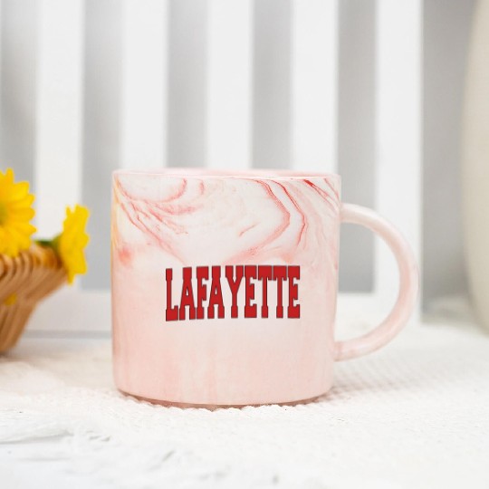 Lafayette La Louisiana Varsity Style Usa Sports Marble Mugs
