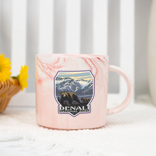 Denali national park Marble Mugs