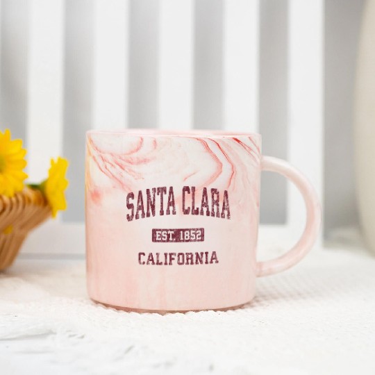 Santa Clara California Ca Athletic Sports Marble Mugs
