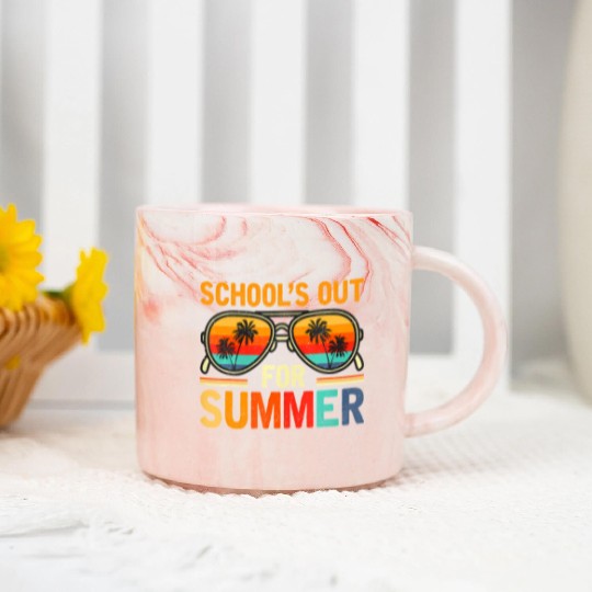 Last Day Of School Schools Out For Summer Teacher Marble Mugs