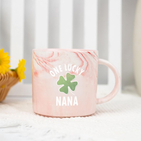 One Lucky Nana Saint PatricDay Marble Mugs