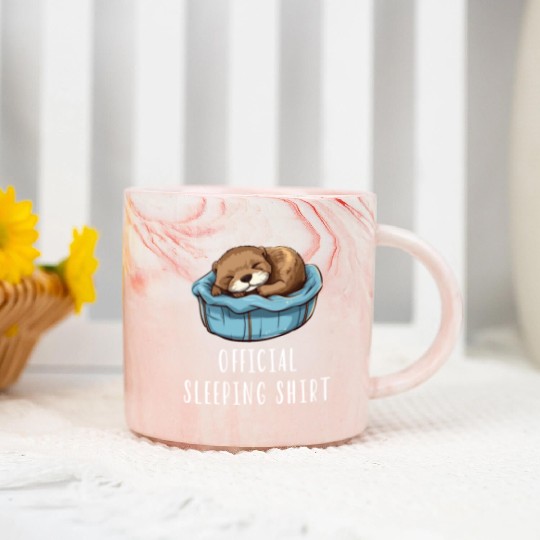 Official sleeping pajama Marble Mugs sea otter