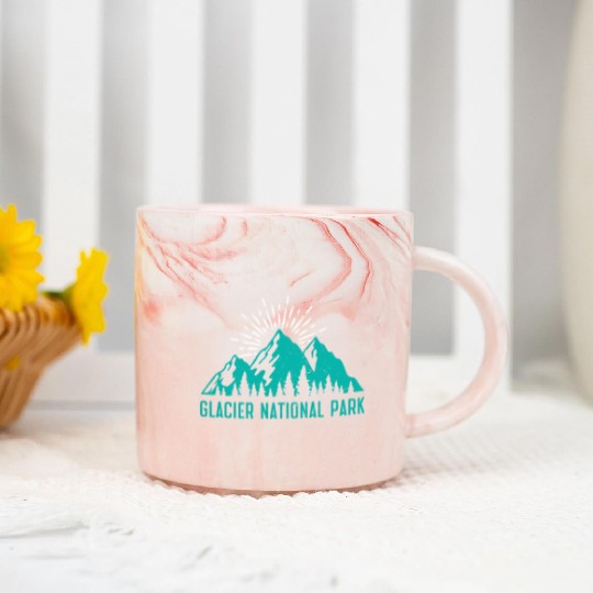 Glacier National Park Mountaineers Mountain lover Marble Mugs